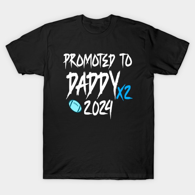 Soon To Be Daddy Promoted To Daddy Est 2024 T-Shirt by Outrageous Flavors